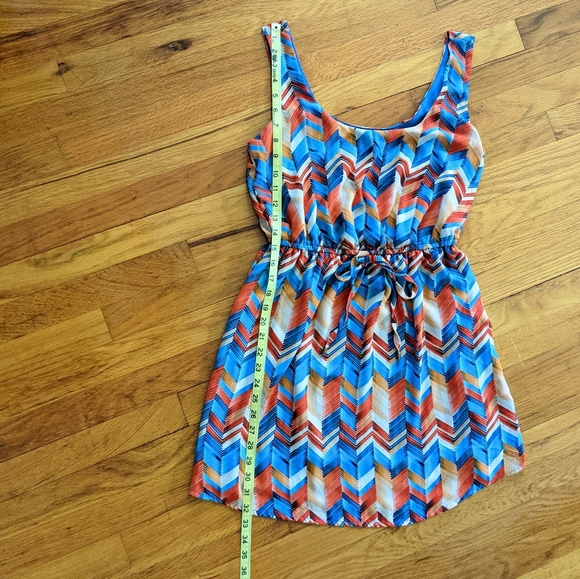 Rue 21 Colorful Chevron Print Dress Medium - Picture 8 of 8